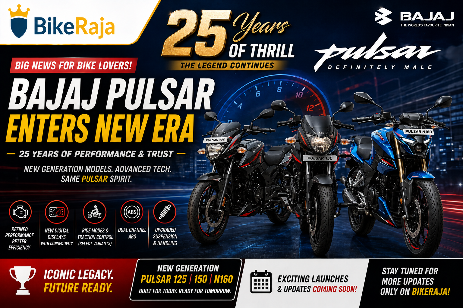 Bajaj Pulsar 25th Anniversary: New Generation Models Create Buzz in India