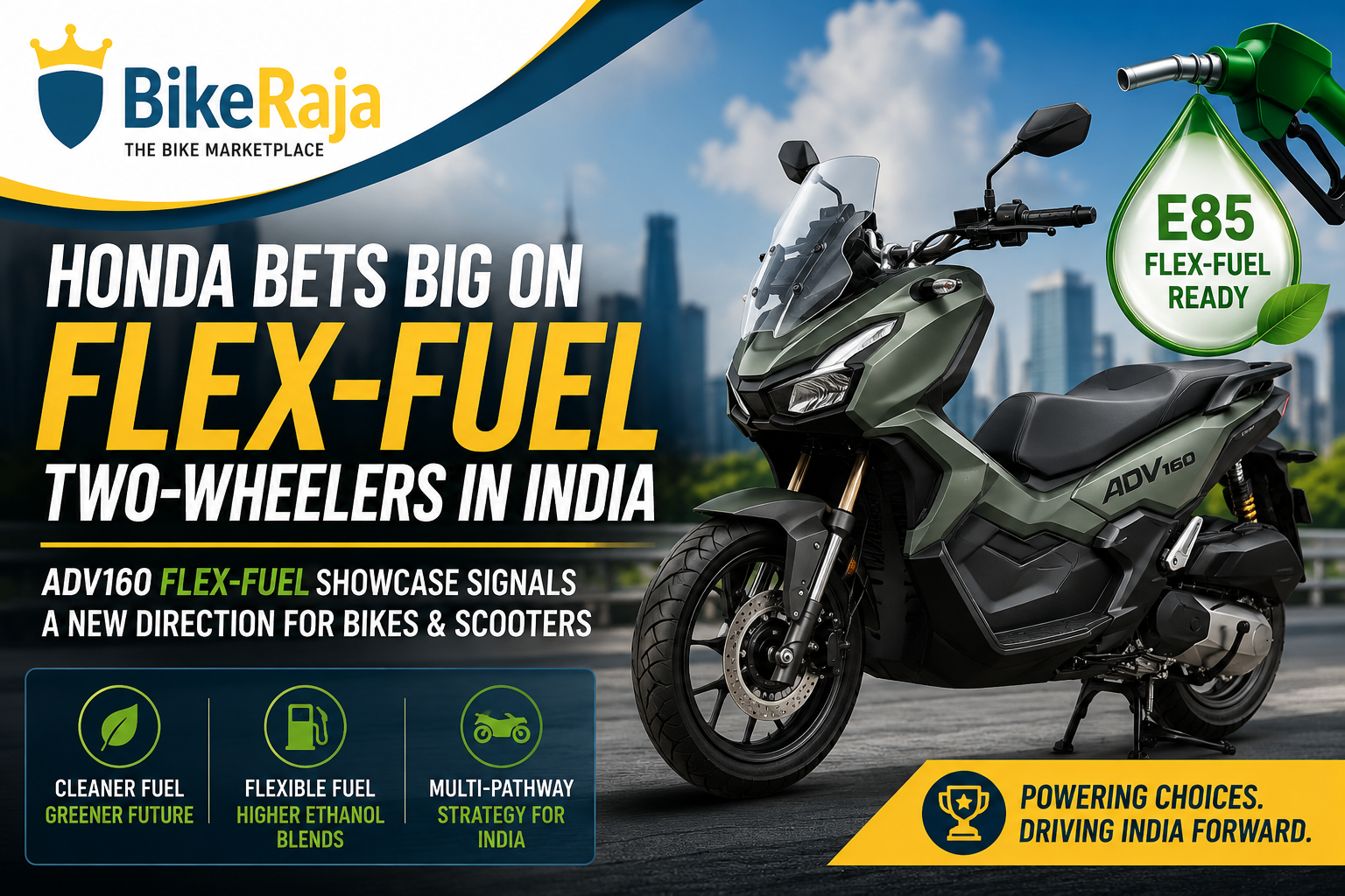Honda Bets Big on Flex-Fuel Two-Wheelers in India: ADV160 Signals a New Direction for Bikes and Scooters