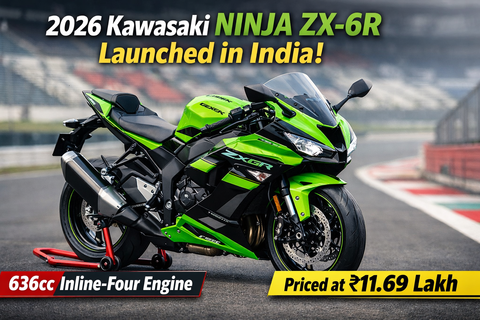 Kawasaki Launches 2026 Ninja ZX-6R Superbike in India at ₹11.69 Lakh