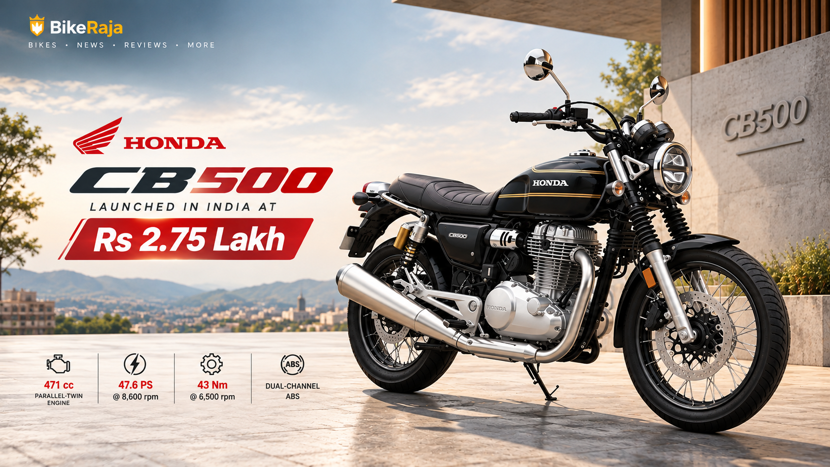 Honda CB 500 Launched In India At Rs 2.75 Lakh