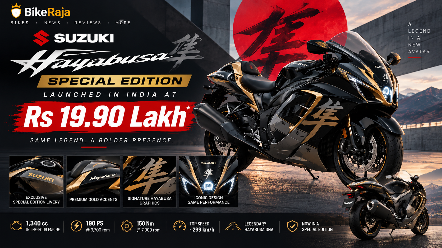 BREAKING: Suzuki Hayabusa Special Edition Launched In India At Rs 19.90 Lakh