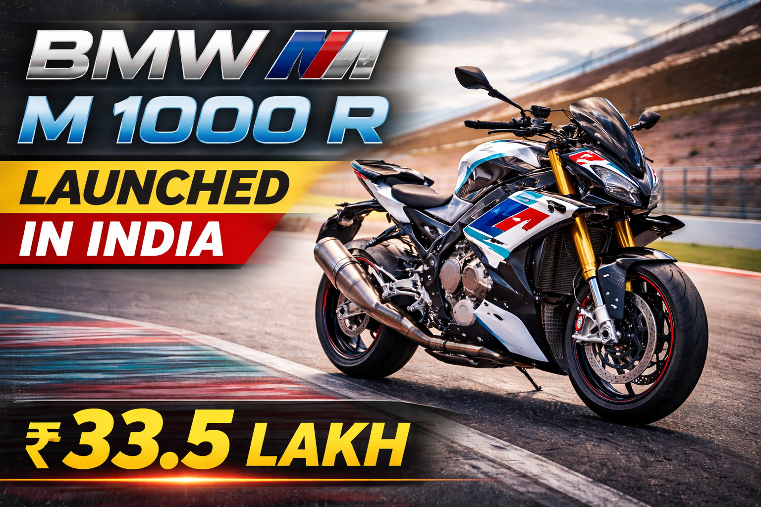 BMW M 1000 R Launched in India at ₹33.50 Lakh: Hyper-Naked Superbike Brings 210 hp Performance and Track-Level Technology to the Streets